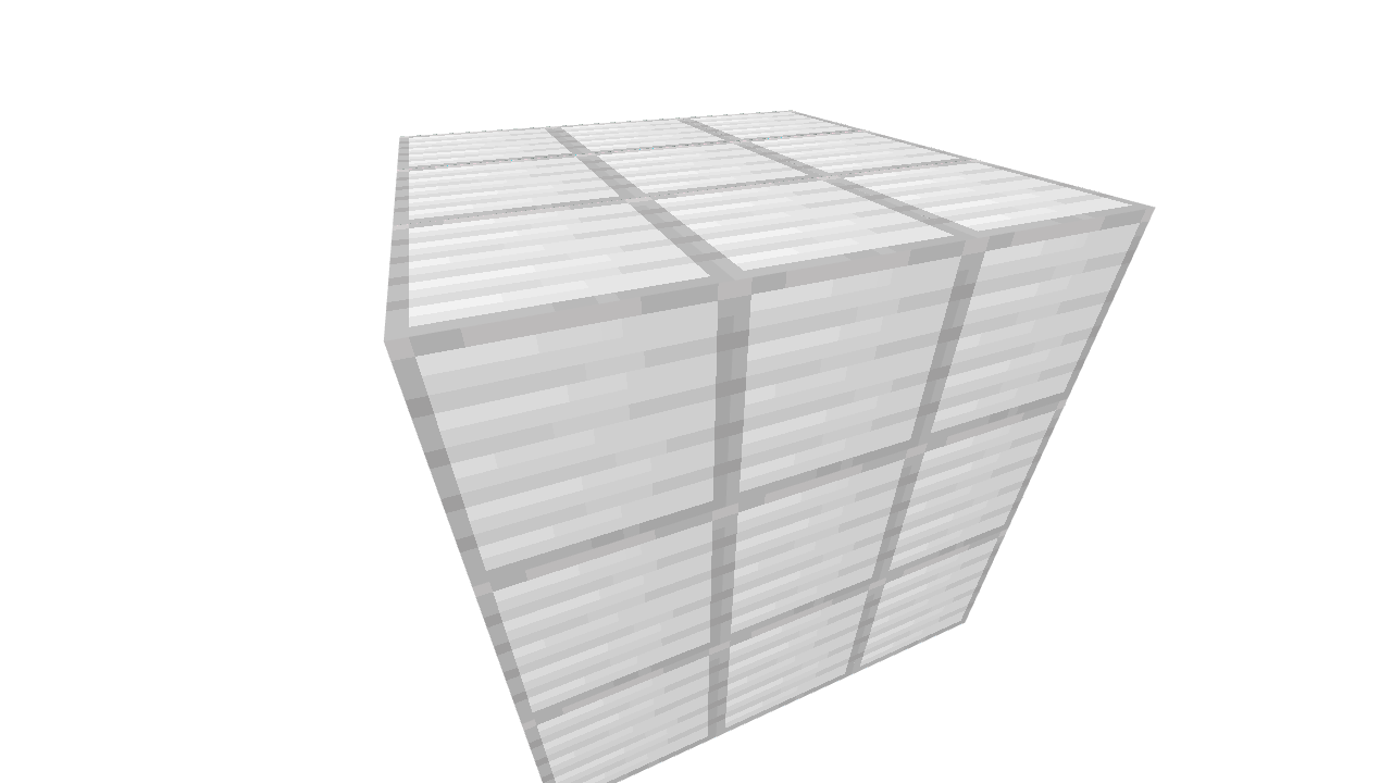 3x3 Block of Iron cube.